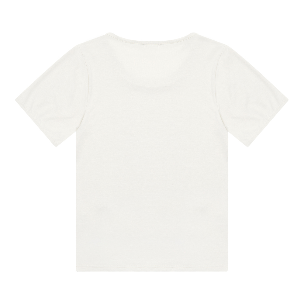 short sleeved tee white color image-S27L2