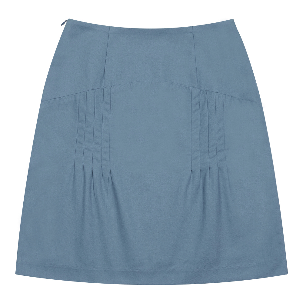 mini skirt khaki color image-S10L2