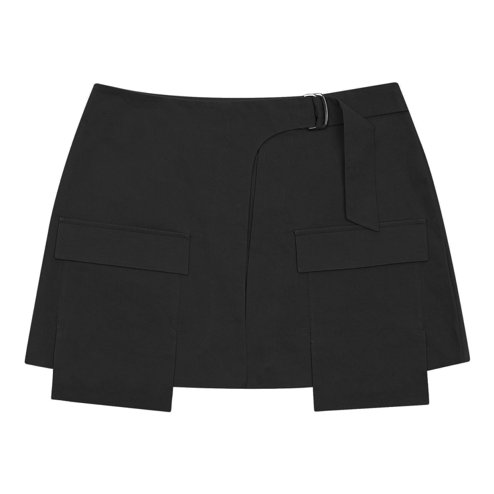 mini skirt charcoal color image-S10L3